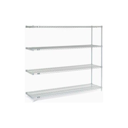 Nexelate    Silver Epoxy Wire Shelving Add-On Unit - 5 Tier - 60W X 21D X 63H